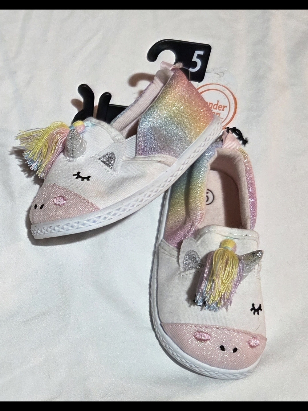 Infant Unicorn Slip-On Sneakers - Pink & Pastel Rainbow